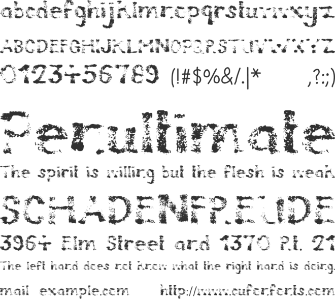 Compostable font preview