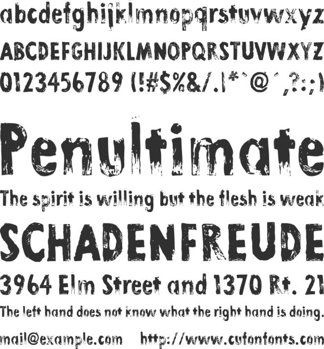 Lino Stamp font preview