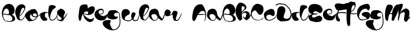Blods Regular font