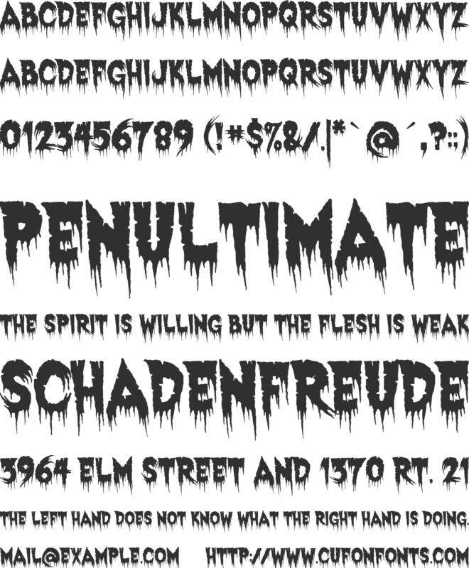 Exquisite Corpse font preview