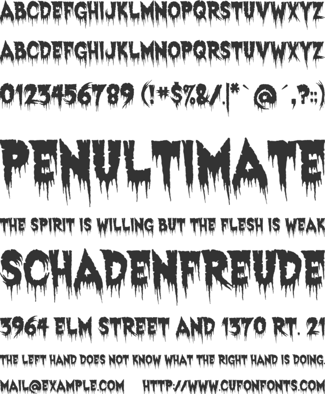 Exquisite Corpse font preview