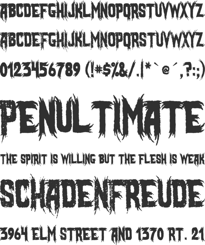Mostly Ghostly font preview