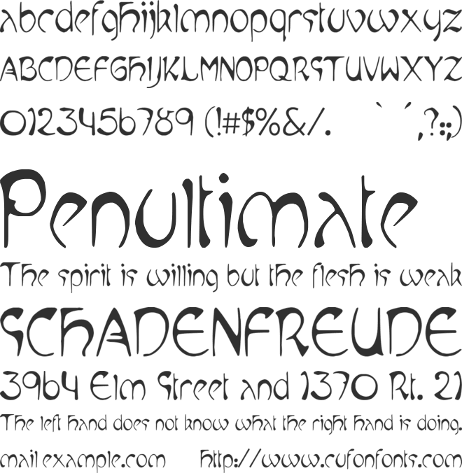 Mucha font preview