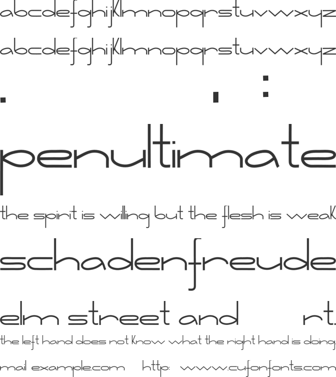 Retorica font preview