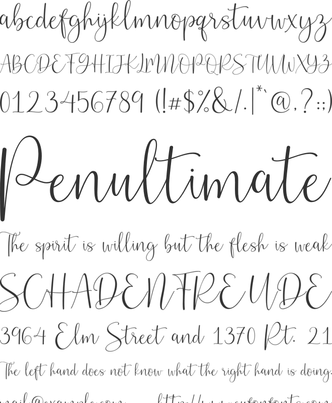 Belly Betty font preview