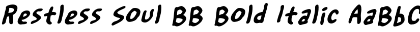 Restless Soul BB Bold Italic font