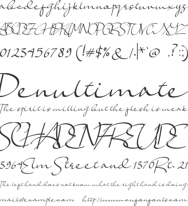 Lady Jasmine font preview