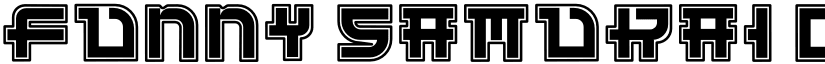 Funny Samurai Outline font
