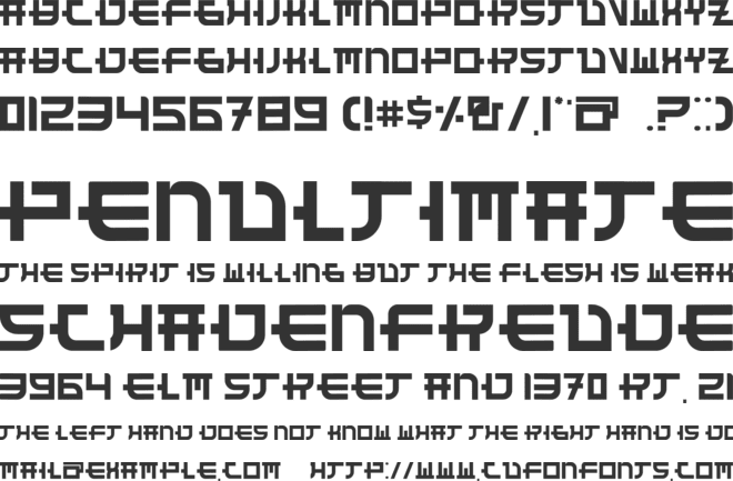 Funny Samurai font preview