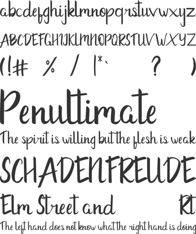 Rinjani font preview