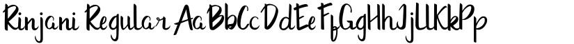 Rinjani Regular font