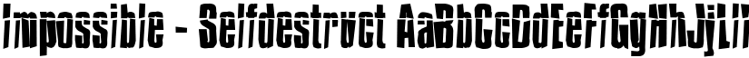 Impossible - Selfdestruct font