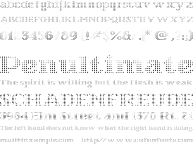 Starry Stitch font preview