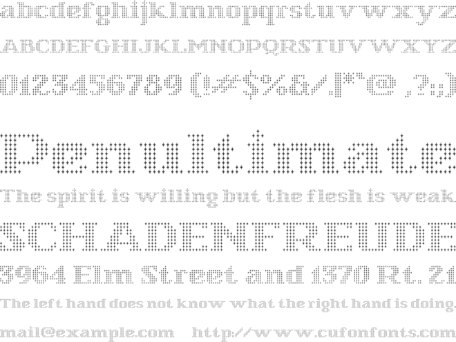 Starry Stitch font preview