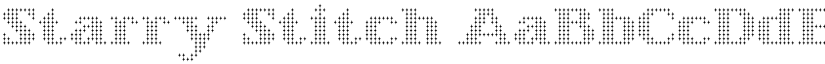 Starry Stitch font