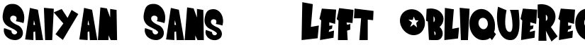 Saiyan Sans - Left ObliqueRegular font