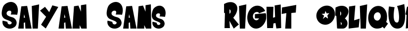 Saiyan Sans - Right ObliqueRegular font