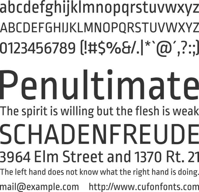 Ropa Sans Pro font preview