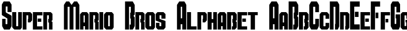 Super Mario Bros Alphabet font