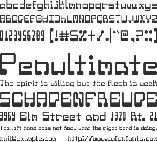 Microchip font preview