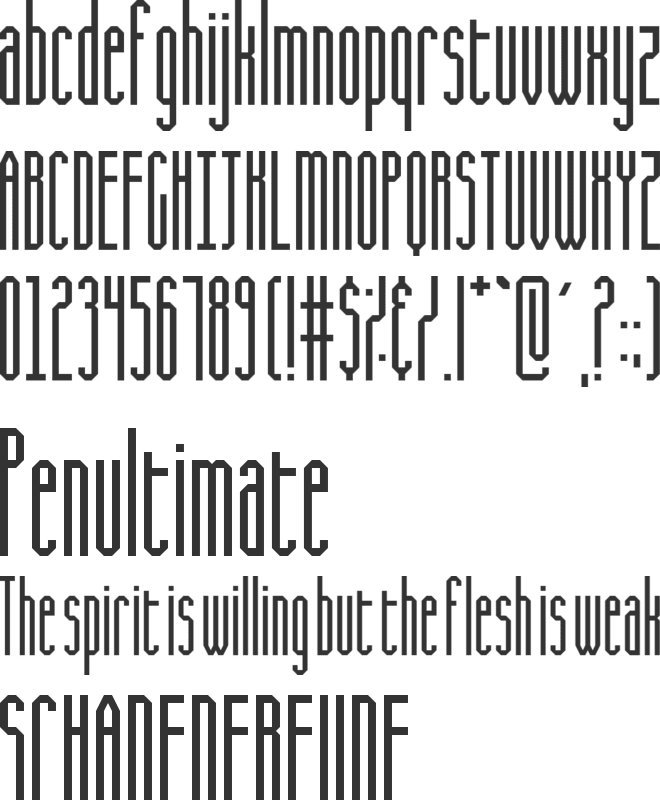 CQ Full Stretch font preview
