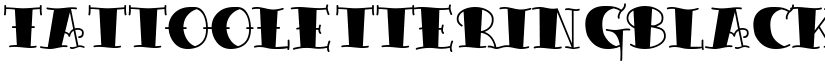 TattooLetteringBlack font