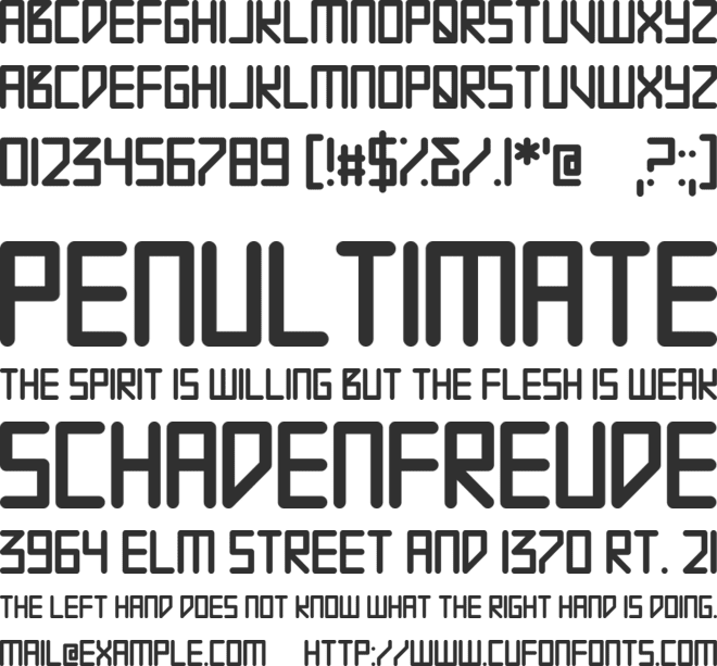 The Citadels font preview