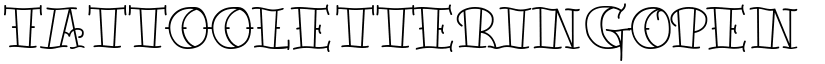 TattooLetteringOpen font