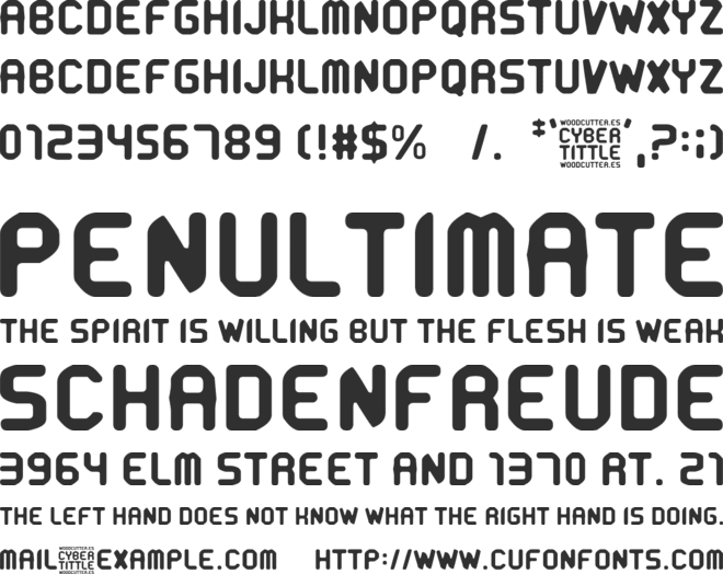 Cyber Tittle font preview