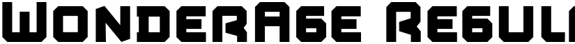 WonderAge Regular font