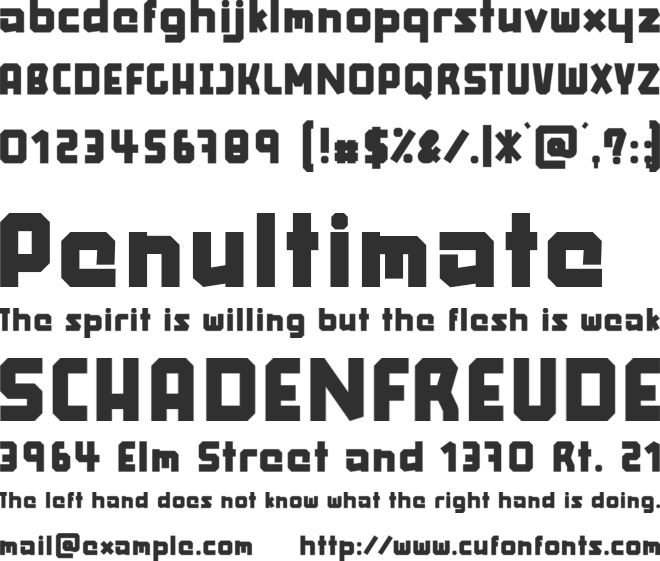 Squanch font preview