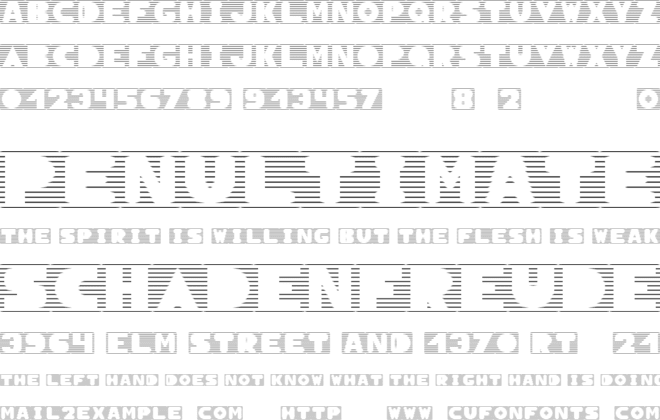 Sun Blinds font preview
