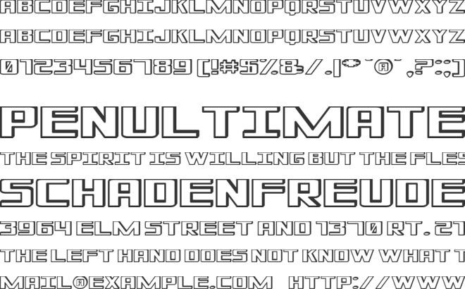 Shadded of South font preview