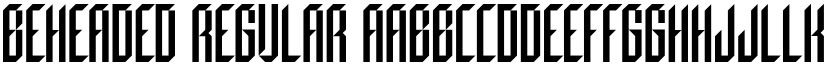 Beheaded Regular font