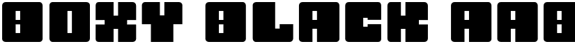 Boxy Black font