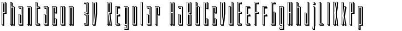 Phantacon 3D Regular font