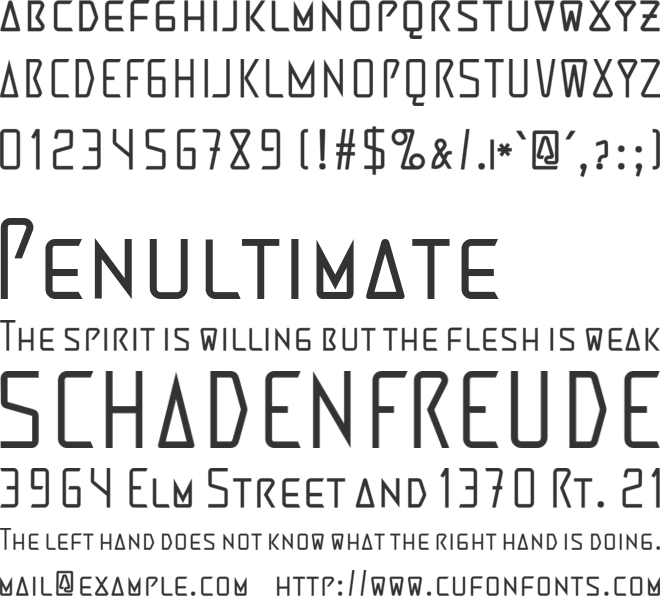 Martienso font preview