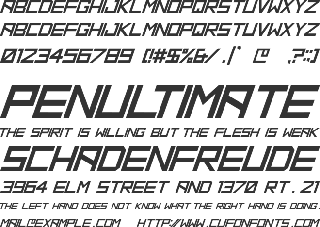 HBM Ridge font preview