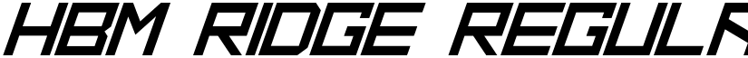 HBM Ridge Regular font