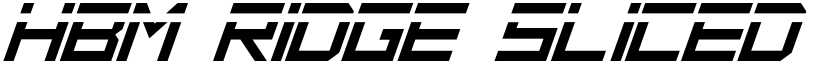 HBM Ridge Sliced font
