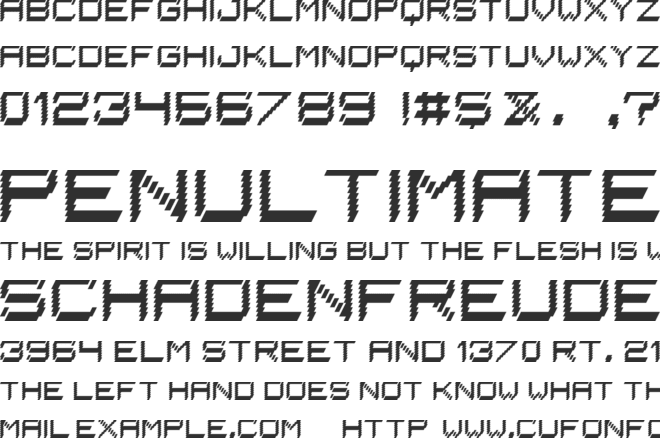 Underground font preview