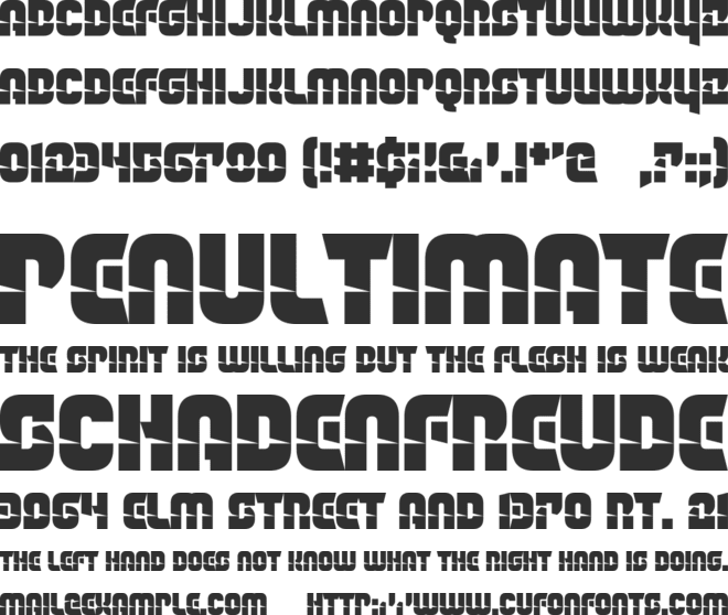 The  Brigade font preview