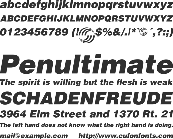 Airbus font preview