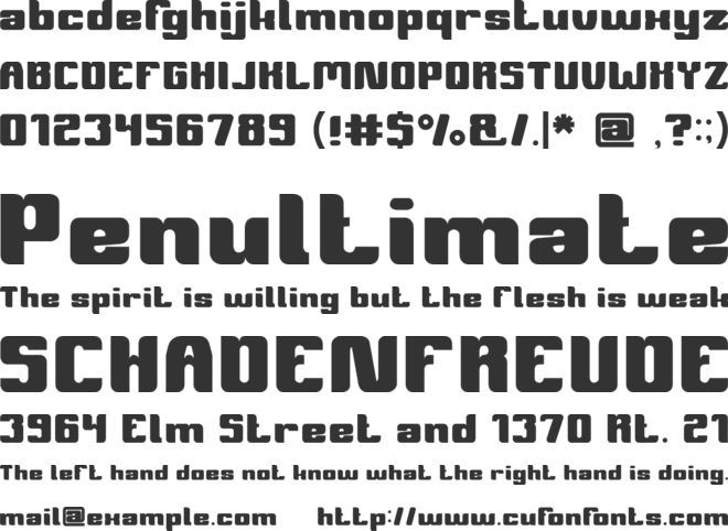 Symbolism font preview