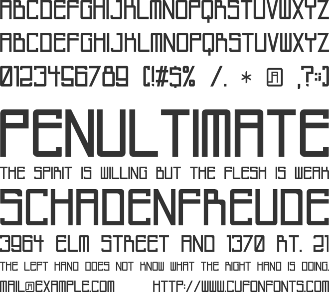 Invisble city font preview