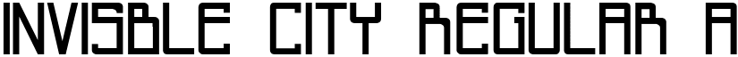 Invisble city Regular font