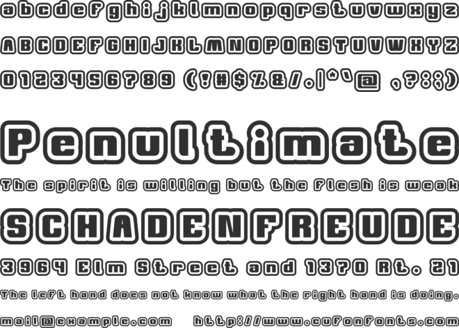 Thumbs UP font preview