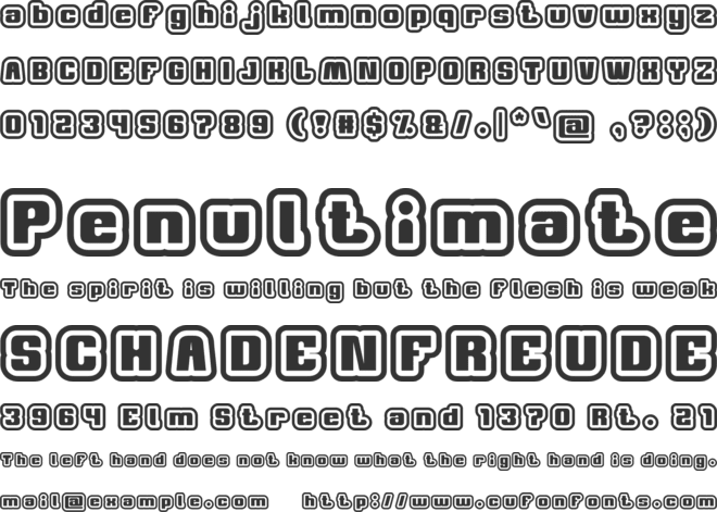 Thumbs UP font preview