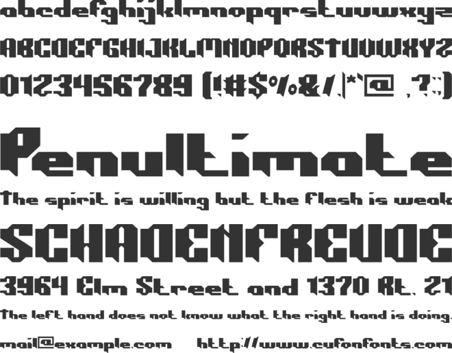 CONSTRUCTION font preview