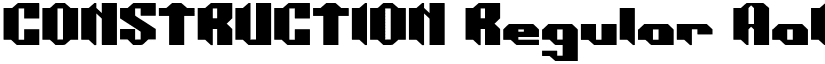 CONSTRUCTION Regular font